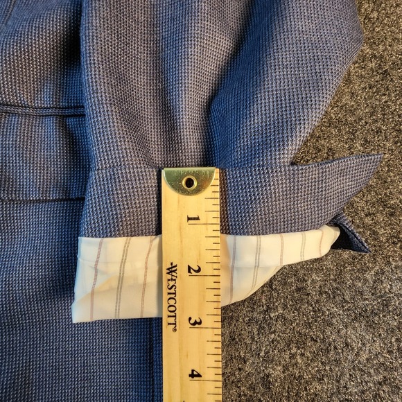 Stafford Big and Tall Travel Blue Wool Blend Blazer Mens 56BR Sports Coat Preppy - Picture 15 of 16